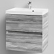 Водолей Мебель для ванной Adel 60 подвесная лиственница структурная контрастно-серая – картинка-12