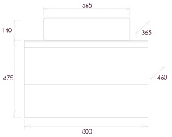 Onika Тумба с раковиной Алеста 80 подвесная белая – фотография-8