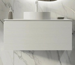 Jorno Тумба с раковиной Stone 100 белая – фотография-1