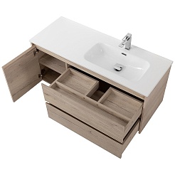 BelBagno Тумба под раковину Kraft 100 R подвесная Rovere Galifax Bianco – фотография-5