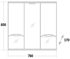 Onika Зеркальный шкаф Лагуна 78.01 – фотография-3