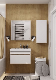 Акватон Мебель для ванной Марти 70 белый/дуб эндгрейн – фотография-2