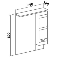Runo Зеркало-шкаф для ванной Турин 65 – фотография-2