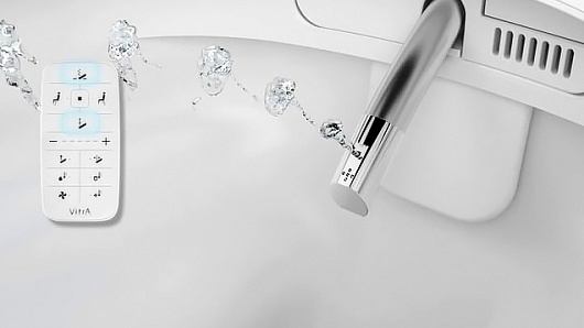 Vitra Унитаз подвесной V-Care Comfort 5674B003-6104 со встроенным феном – фотография-8