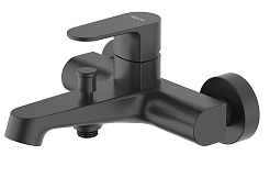 Aquatek Смеситель для ванны с душем Оберон AQ1240MB матовый черный – фотография-1