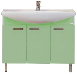 Misty Тумба для умывальника Джулия 105 салатовая – фотография-1