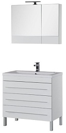 Aquanet Мебель для ванной Верона 90 белая напольная (230316) – фотография-1