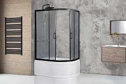 Royal Bath Душевой уголок RB 8120BK-C-BL 120х80х200 L – фотография-2