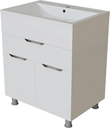 Mixline Тумба с раковиной Этьен 65 Нелли белая – фотография-2