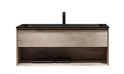 Sancos Тумба с раковиной Marmi 1.0 120 дуб галифакс натуральный раковина  Grace 121 CN7016MB – фотография-1