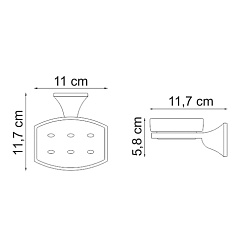 WasserKRAFT Мыльница стеклянная "Wern K-2529" – фотография-4