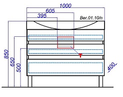 Aqwella Тумба для умывальника Бергамо 100 белая – фотография-2