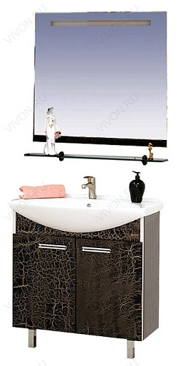 Misty Зеркало для ванной Джулия 85 черное краколет – картинка-3