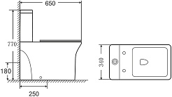 Azario Унитаз-компакт Kashmir AZ-9143S безободковый с бачком с сиденьем микролифт белый – фотография-19