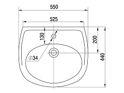Керамин Умывальник Омега 55 черный – фотография-5