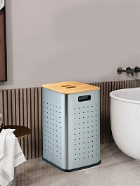 WeltWasser Корзина для белья WW Nansy MT 55L сталь матовая – фотография-3