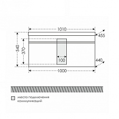 СанТа Тумба с раковиной Марс 100 подвесная – фотография-5