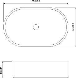 Iddis Раковина-чаша Ray 55.5 RAYWS13i27 белая – фотография-6