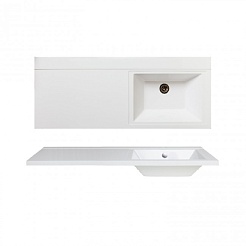 Runo Мебель для ванной Орион 120 L белая – фотография-5