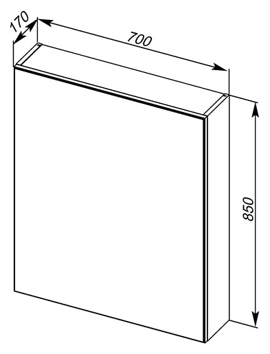 Aquanet Зеркальный шкаф "Мадейра 70" дуб кантри – картинка-5