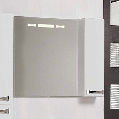 Акватон Зеркальный шкаф для ванной "Диор 80" белый – фотография-1