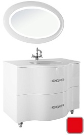 Водолей Мебель для ванной Ариадна 106 Красная, Ариадна – фотография-1