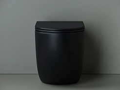 Ceramicanova Напольный приставной унитаз Metropol Rimless CN4004MB чёрный матовый – фотография-4