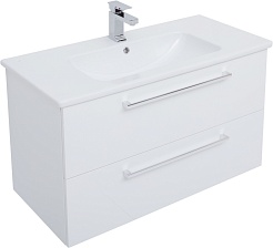 Dreja Тумба с раковиной GIO 100 белый глянец – фотография-5