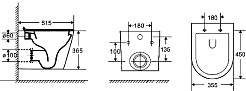 Azario Унитаз подвесной Teramo AZ-0053-UQ3 безободковый белый – фотография-12
