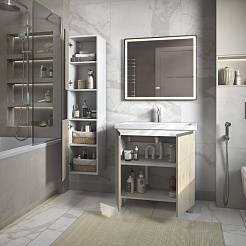 Vigo Мебель для ванной Yuma 800-2-0 белый/дуб давос – фотография-3