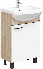 Onika Мебель для ванной Эко 52.10 Black белая/дуб сонома – фотография-5