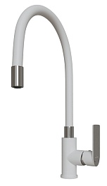 Mixline Смеситель для кухни 35k ML33-098 "City White" белый/хром – фотография-2