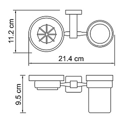 WasserKRAFT Держатель стакана и мыльницы "Lippe  K-6526" – фотография-3