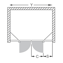 Roltechnik Душевая дверь двойная "GDN2 1200" – фотография-7