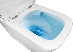 Azario Унитаз-компакт Quadro AZ-2175 UQ1 безободковый с бачком с сиденьем микролифт белый – фотография-10