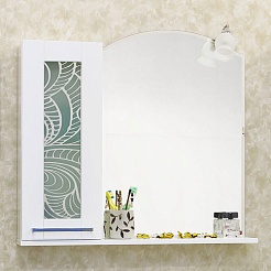 Sanflor Зеркало-шкаф Валлетта 80 зеркальный узор L – фотография-1