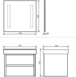 Comforty Тумба с раковиной Дублин 75 подвесная белая – фотография-8