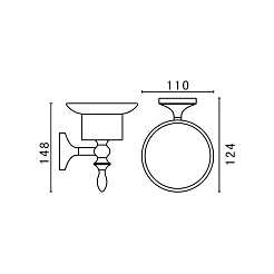 Art&Max Мыльница Bohemia AM-4299-Cr – фотография-2