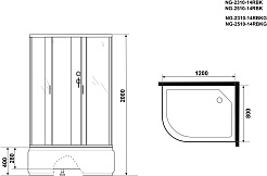 Niagara Душевая кабина Classic NG-2510-14RBK – фотография-14