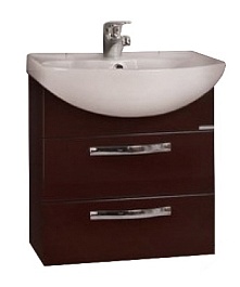 Акватон Тумба с раковиной Ария 50 М коричневая – фотография-1