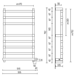 Margaroli Полотенцесушитель Panorama 864-8 – фотография-3