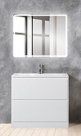 BelBagno Мебель для ванной Albano 100 напольная Bianco Lucido – фотография-1