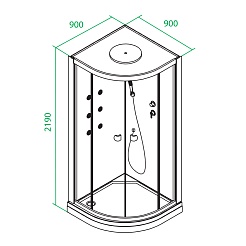 Iddis Душевая кабина Sicily S22R099i85 – фотография-3