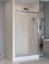 BelBagno Душевая дверь в нишу Marino MARINO-2-BF-1-130-C-CR 130x195 профиль хром стекло прозрачное – фотография-2