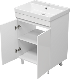 Misty Мебель для ванной Енисей 60 белая – фотография-5