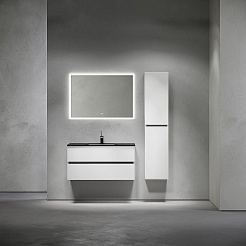 Sancos Тумба с раковиной Urban 100 белый глянец раковина Element 101 CN7003MB – фотография-7