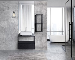 Cezares Двухъярусная подвесная полка Cadro 30 Nero – фотография-5