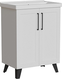 Mixline Тумба с раковиной Риф 60 2 створки белая – фотография-2