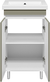 Misty Тумба с раковиной Майна 50 хаки/белый – фотография-3