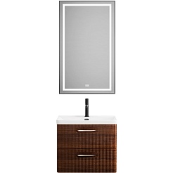 BelBagno Тумба с раковиной Due 50 подвесная Noce – фотография-11